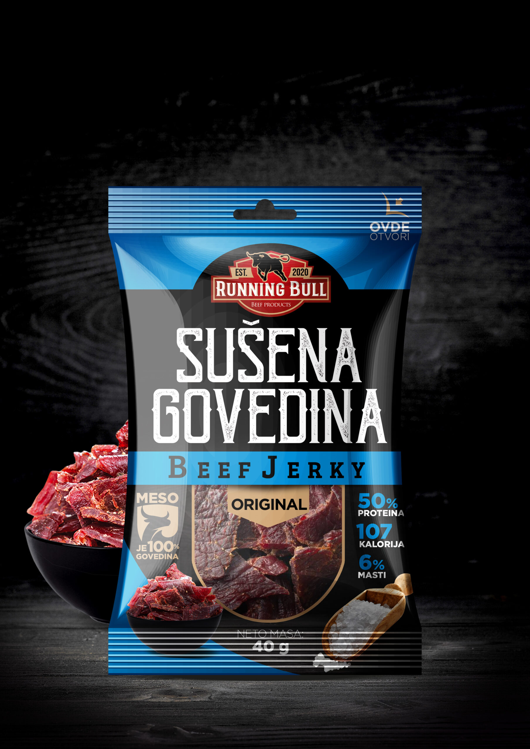 Running Bull - Original Beef Jerky (sušena govedina)